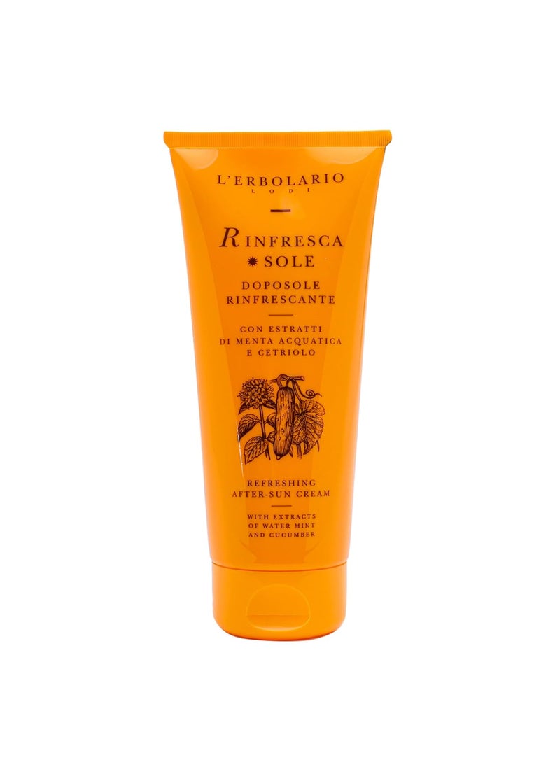 LErbolario Rinfresca Sole Refreshing AfterSun Cream  Light Texture  With Extracts Of Water Mint And Cucumber  Protective And Emollient Properties  Skin Is Left Nourished And Refreshed  67 Oz