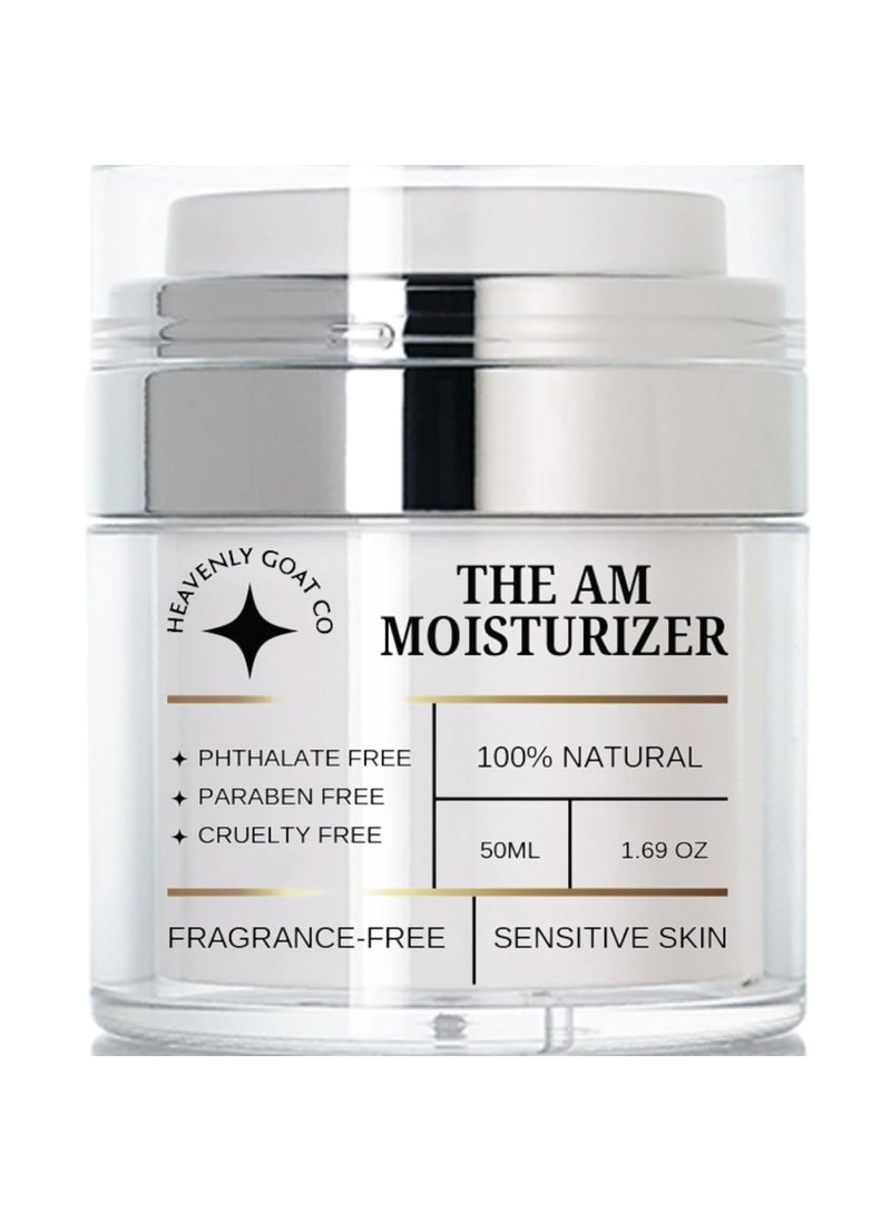 LuxeJoie Heavenly Goat  The AM Moisturizer 169 oz Goat Milk Face Cream Microbiome Skincare Prebiotic Probiotic Ceramides