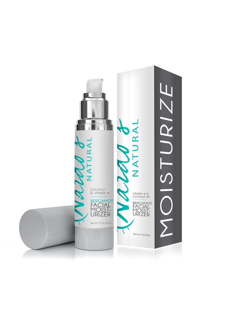 Nardos Natural Facial Moisturizer with Hyaluronic Acid AntiAging For Women And Men Hydrates and Nourishes with Bergamot and Coconut oil Made in the USA Skin Care Products