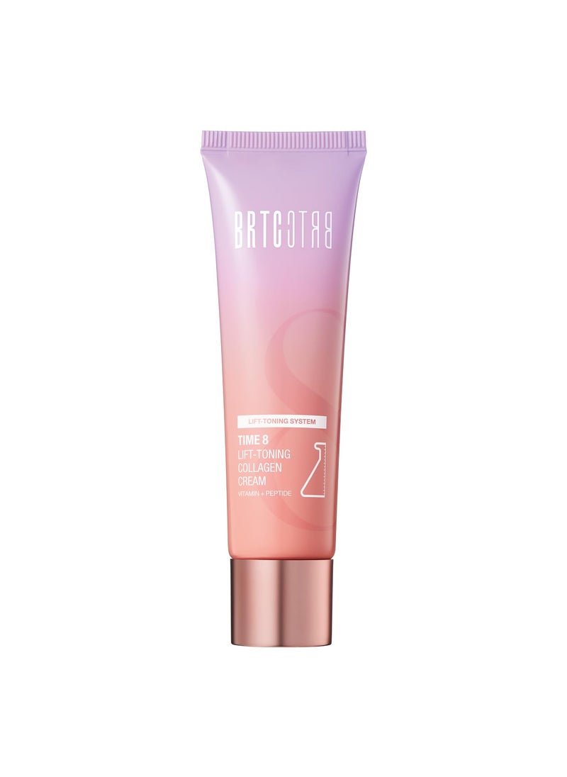 BRTC Time 8 LiftToning Collagen Cream  Dual Synergy of Vitamine  Collagen  Longlasting Moisturizing 270 fl oz 80ml