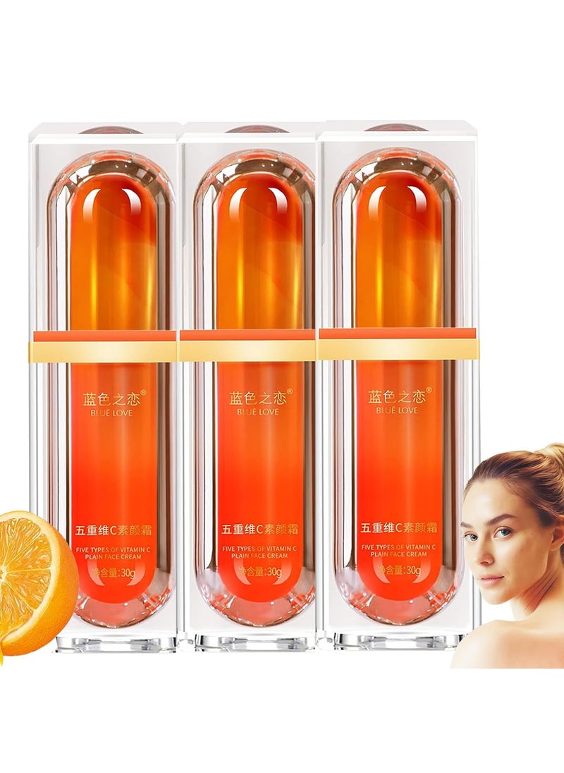 BLUE LOVE 3PCS Vitamin C Tone Up Cream Set Quick Makeup Moisturizer for Radiant Skin Natural Skincare for All Skin Types  Daily Use
