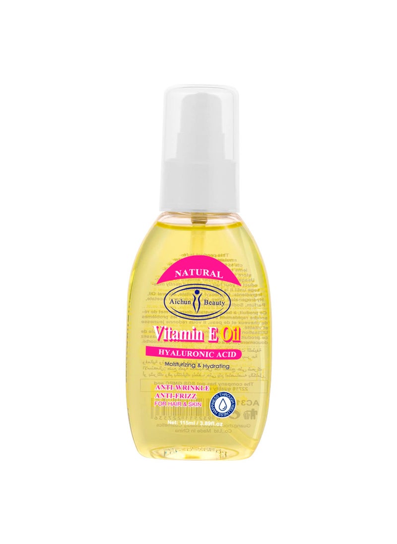 AICHUN BEAUTY Vitamin E Oil Hyaluronic Acid Moisturizing Skin Hydrating Hair AntiWrinkle 115ml  389floz