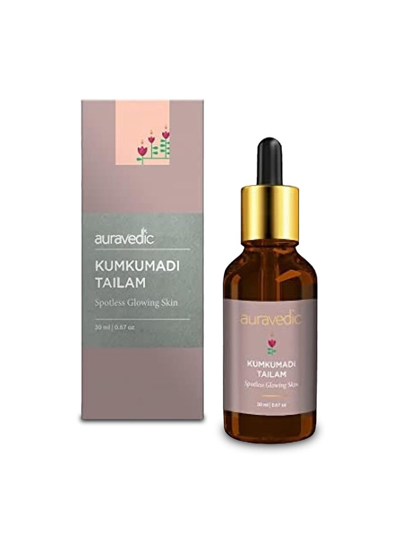 Kumkumadi Tailam Face Oil  Helps Reduce Fine Lines  Spots  Hydrates Dry  Dehydrated Skin  FastAbsorbing  Lightweight  Saffron Facial Moisturizer  101 Fl Oz30ml