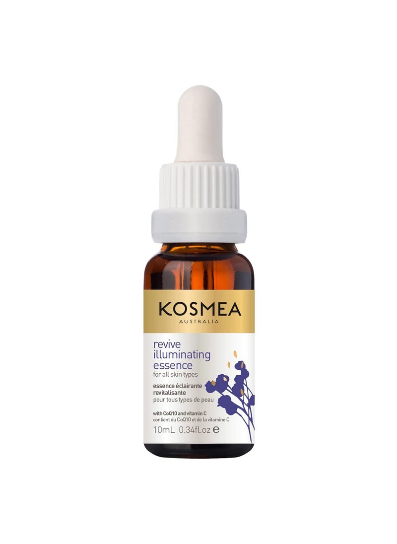 Kosmea Revive Illuminating Essence Hydrating Face Oil for All Skin Types 10ml Superfine Facial Oil  Vitamin C Oil for Face  Organic Face Oil  Daily Routine Face Care Kit