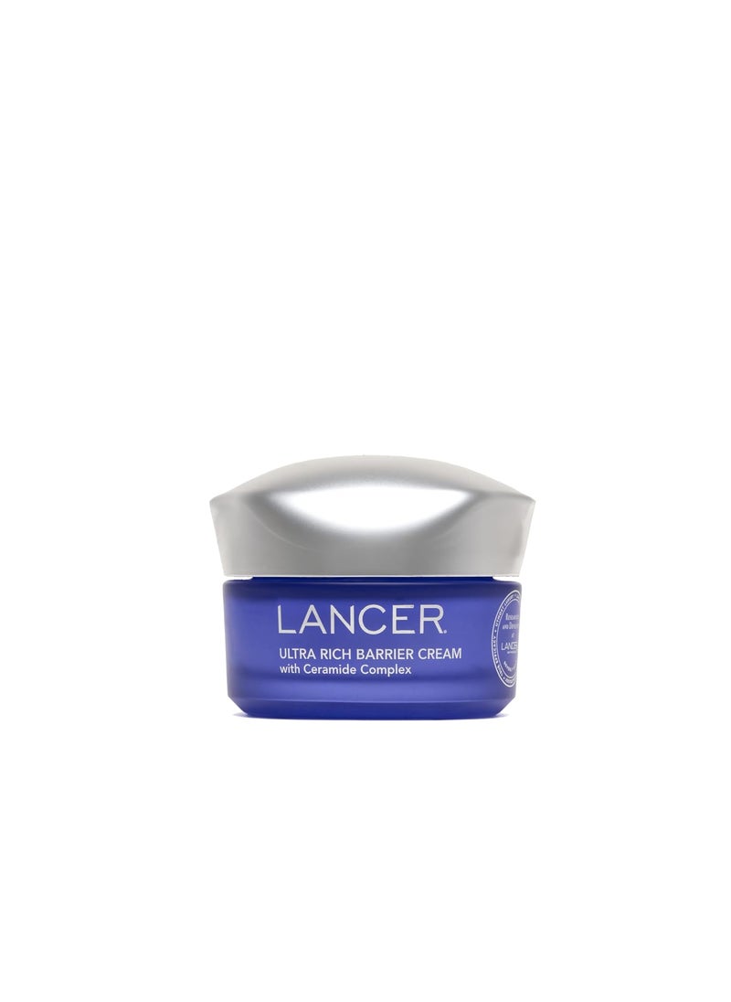 Lancer Ultra Rich Barrier Cream with Ceramide and Jojoba Intense Moisturizing Skin Barrier Repair Cream for Dry Skin and Wrinkles 17 oz