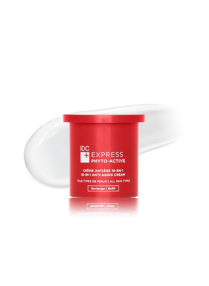 IDC Dermo Express PhytoActive Recharge 16In1 Anti Aging Face Cream  17 fl oz  Moisturizer With Hyaluronic Acid for Face Eyes  Neck  Vegan Wrinkle Skin Care Product for All Skin Types