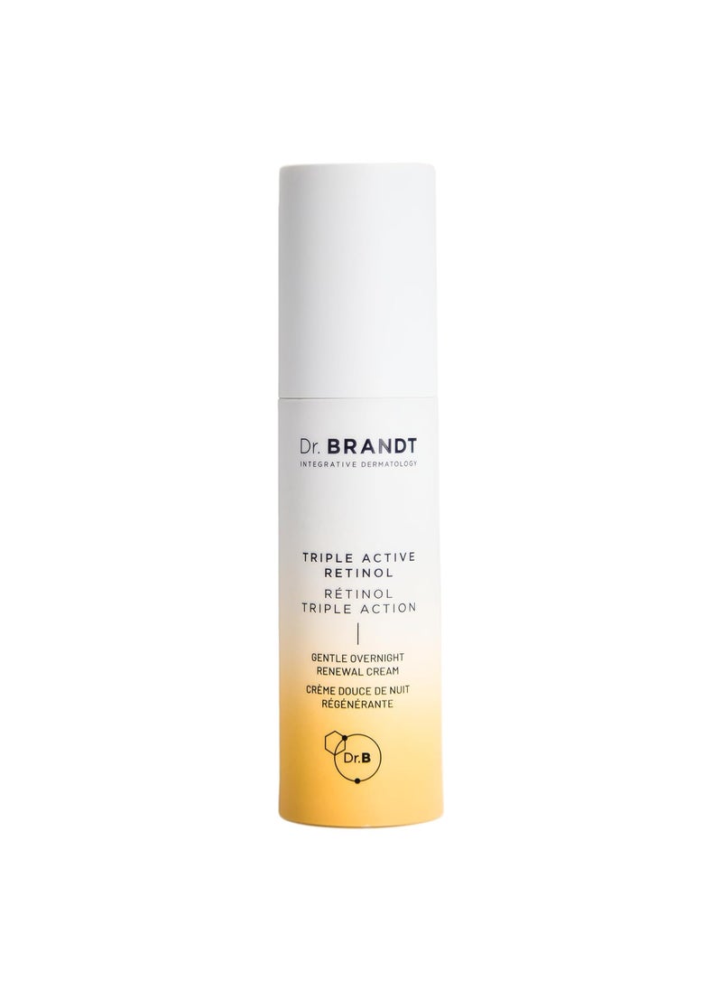 Dr Brandt Bright This Way Triple Active Retinol  Gentle Overnight Renewal Cream  Reduces Wrinkles  Discoloration Illuminates  Hydrates  1 oz