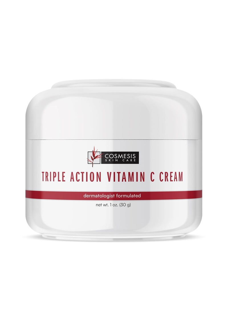 Cosmesis Triple Action Vitamin C Cream  Get Youthful Skin with Collagen Synthesis Hydration  Blemish Reduction  1oz