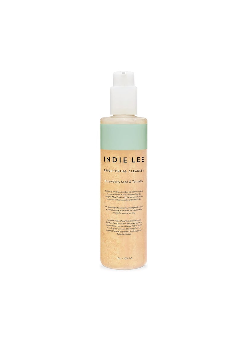 Indie Lee Brightening Facial Cleanser  Daily Hydrating Cleanser Makeup Remover  Exfoliating Face Mask to Brighten Firm  Protect Dry Skin  Clean Gentle Face Wash 10oz