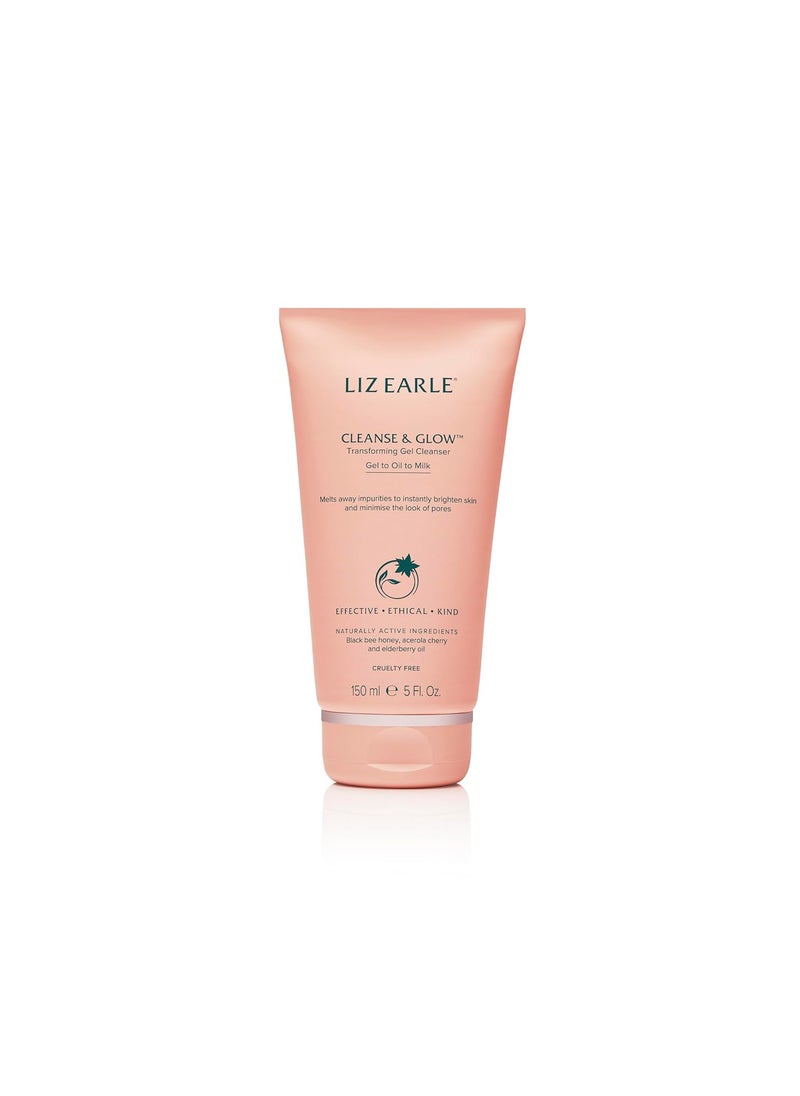 Liz Earle Cleanse  Glow Transforming Gel Cleanser  Gentle Cleanser Face Wash  Makeup Remover  Helps Minimize the Appearance of Pores and Reveals Luminous Glowing Skin 150ml