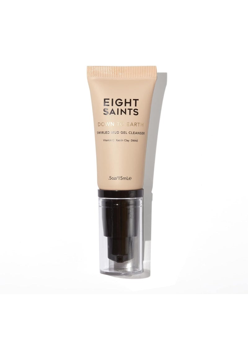 Eight Saints Down To Earth Mud Gel Face Wash Natural and Organic Gentle and Effective Daily Anti Aging Facial Cleanser Makeup Remover Nourishing and Hydrating Face Cleanser