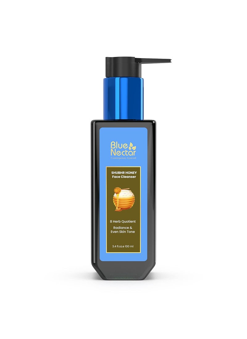 Blue Nectar Ayurvedic Tan Removal Face Wash for Glowing Skin  Honey Aloe Vera Detan Face Wash for Dry Skin Oily Skin and Combination Skin 8 Herbs 338 Fl Oz