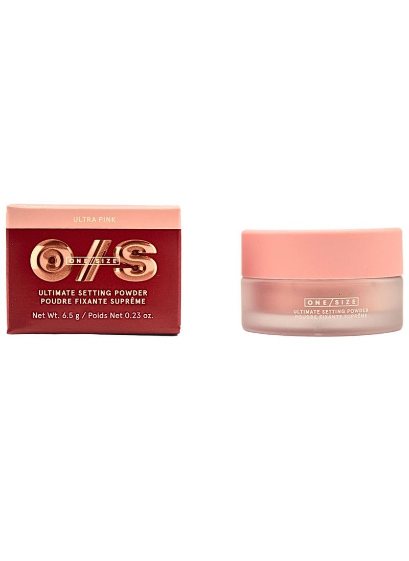 One Size Ultimate Blurring Setting Powder Travel Size  Ultra Pink  for Fair to Medium Skin Tones
