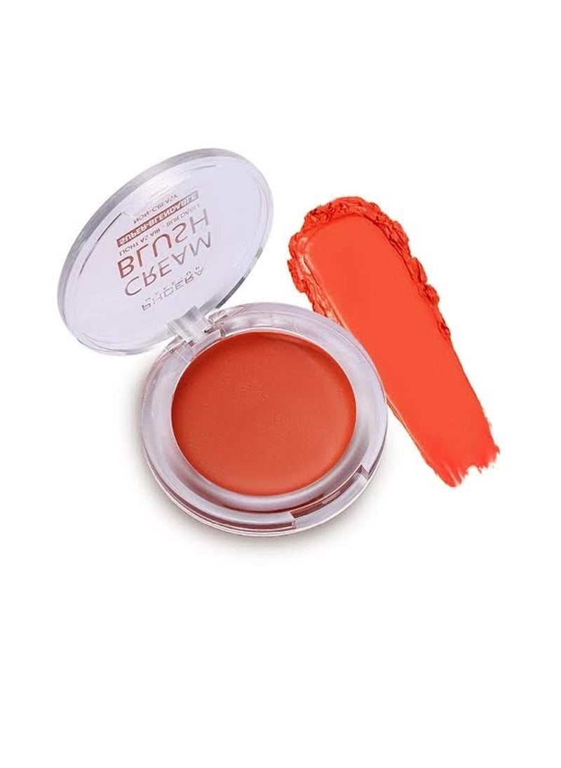 PHOERA Makeup Face Cheek Blush Cream Matte Blusher Super blendable SweatResistant Pressed Foundation Non_Greasy Palette 104 SUNFLOWER