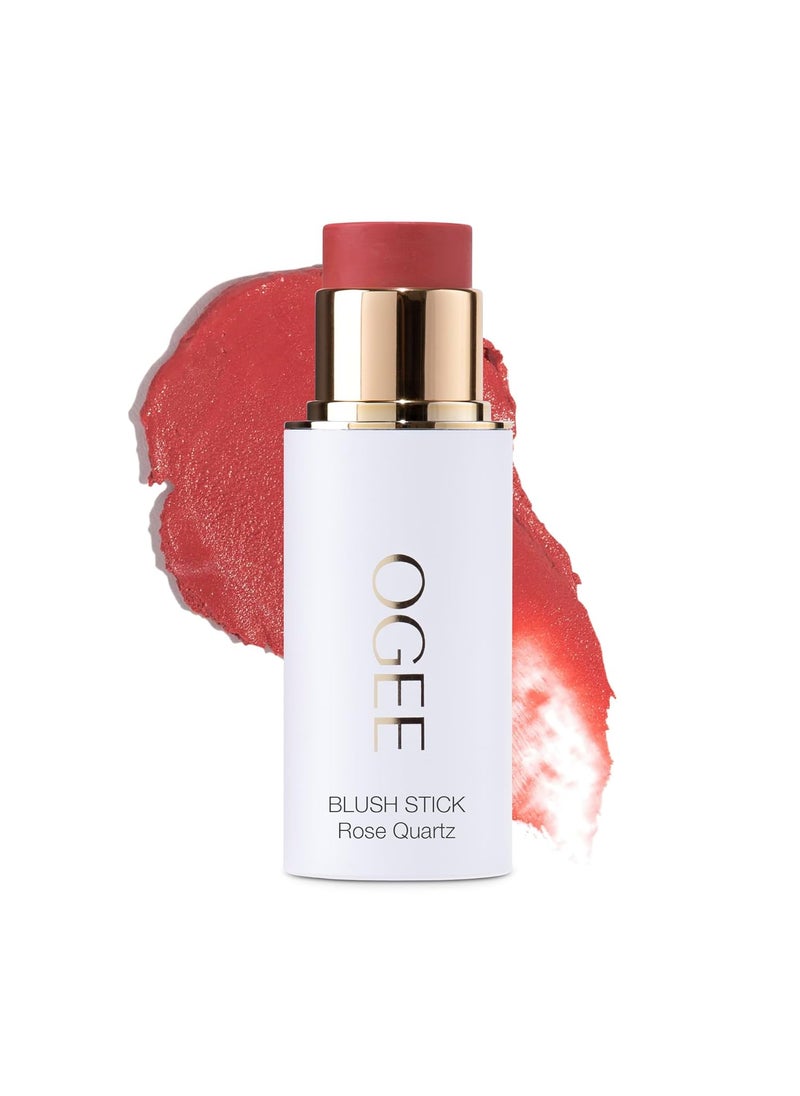 Ogee Sculpted Face Stick ROSE QUARTZ  ROSE BLUSH Certified Organic Blush Stick  MultiUse Cream Blush Stick for Cheeks Lips  Face