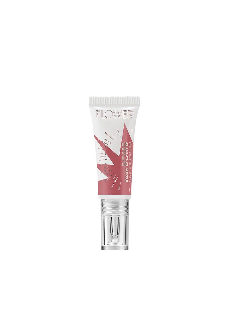 FLOWER Beauty By Drew Barrymore Liquid Blush Makeup Bomb Color Drops Silky Lightweight Formula  Gel Cream Blush for Cheeks  Radiant  Glossy Finish  Buildable  Lightweight Formula  CrueltyFree  Vegan Cheeky
