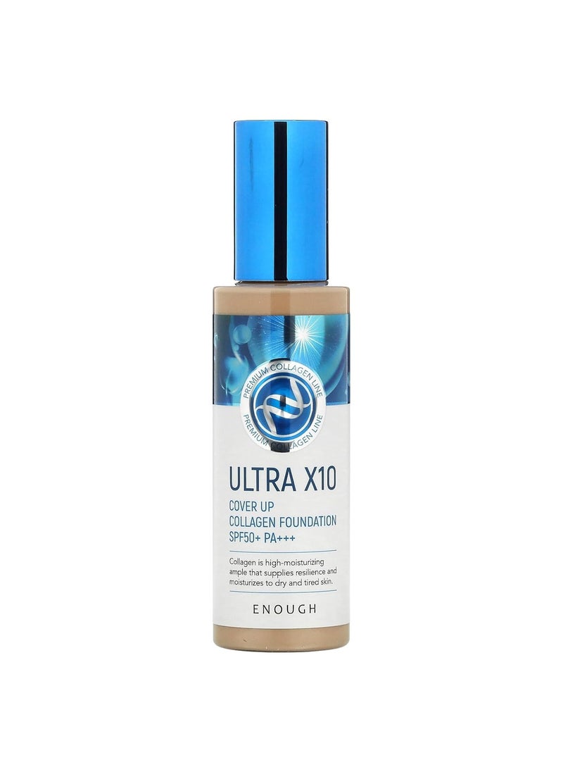 Enough Ultra 10X Cover Up Collagen Foundation SPF 50 PA 21 Natural Beige 353 oz 100 g
