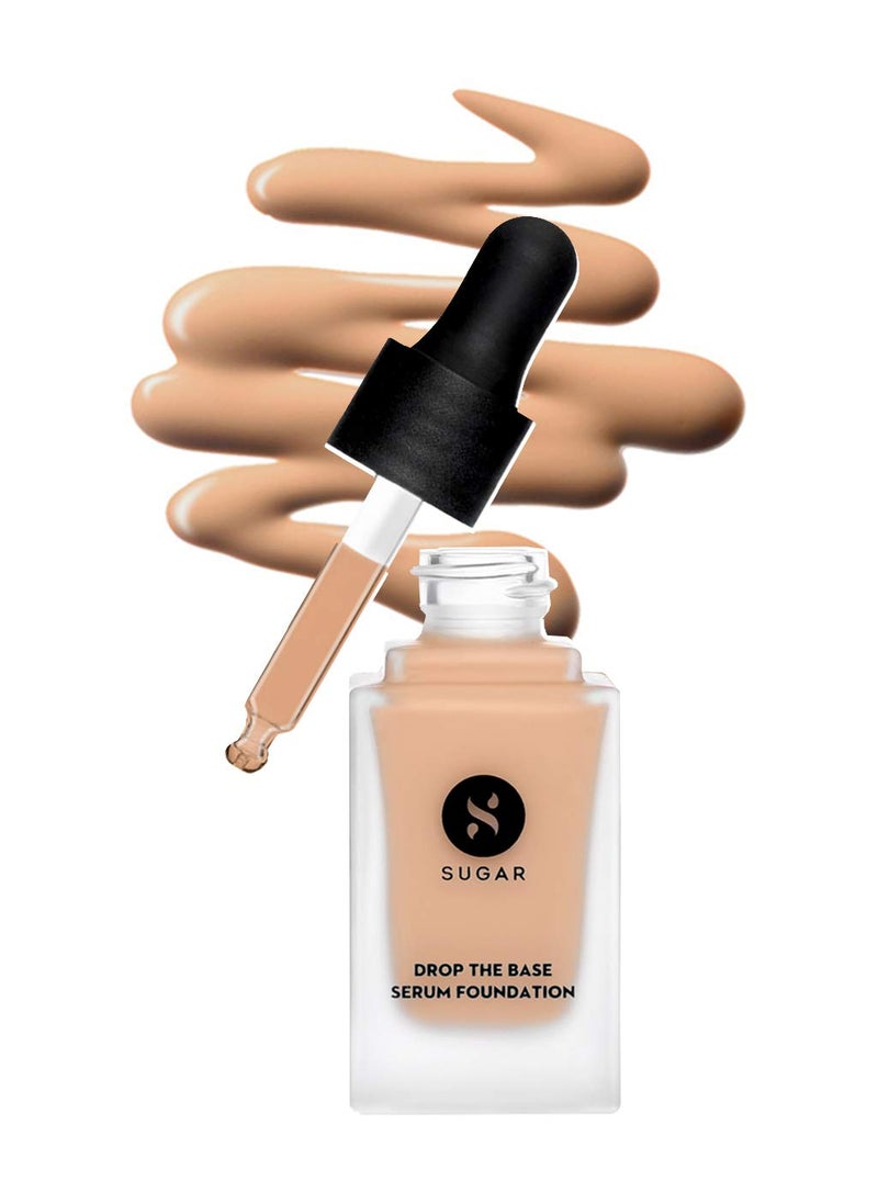 Sugar Cosmetics Drop The Base Serum Foundation15 Cappuccino Light Cool Undertone Full Coverage Waterproof Matte Finsh