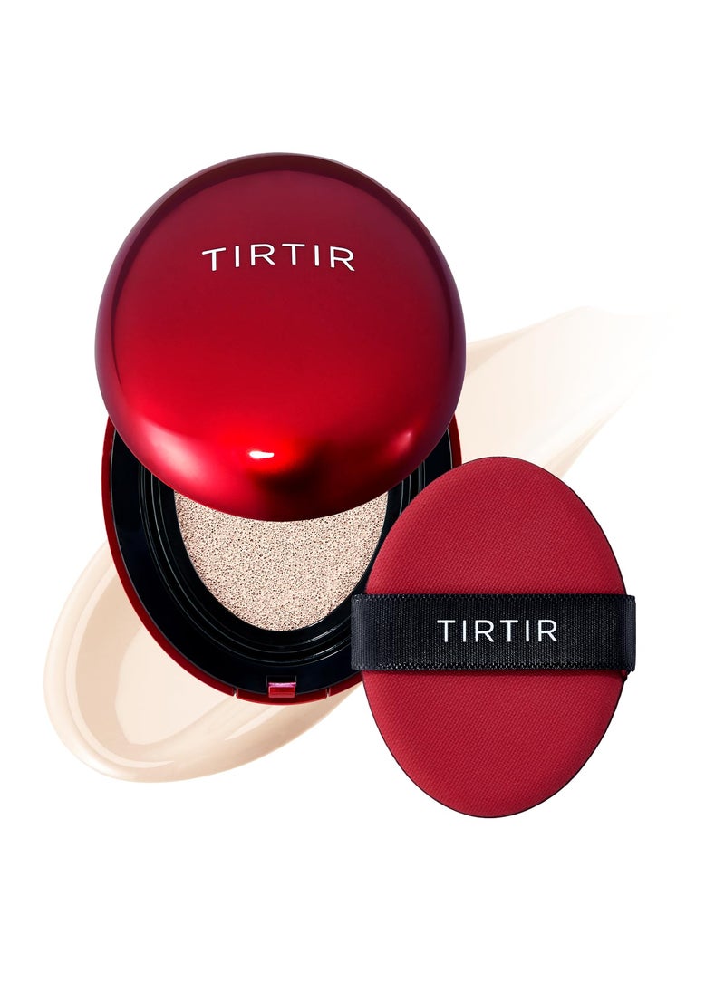 TIRTIR Mask Fit Red Cushion Foundation  Full coverage Weighless Skin fit Satin Glow Finish Korean cushion foundation 10C Shell 063 Fl Oz Pack of 1