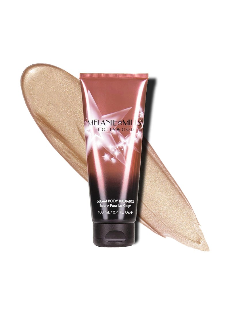 Gleam Body Radiance All In One Makeup Moisturizer  Glow For Face  Body  Peach Deluxe 34 floz