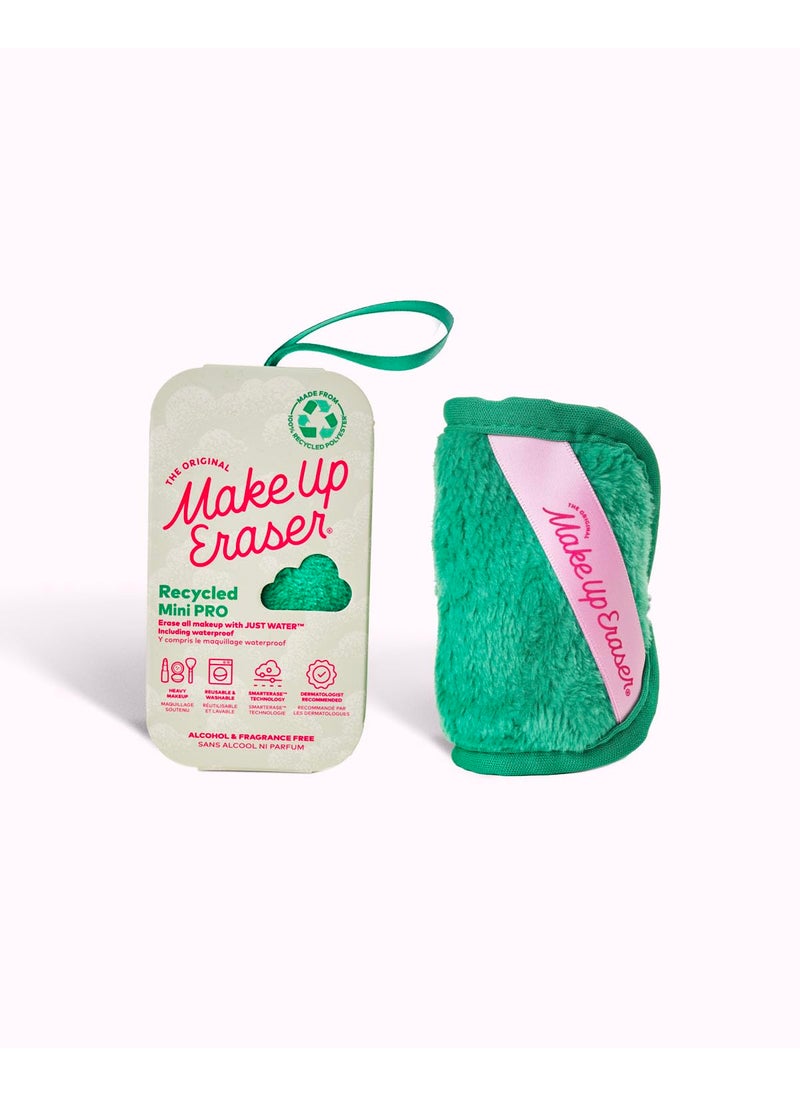 The Original MakeUp Eraser 100 Recycled Mini PRO Erase All Makeup With Just Water Including Waterproof Mascara Eyeliner Foundation Lipstick Sunscreen and More Green
