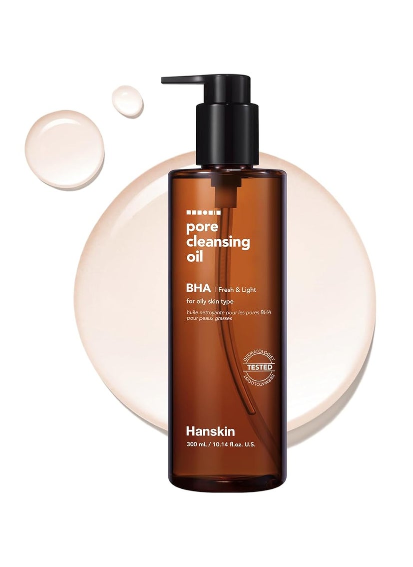 Hanskin BHA Pore Cleansing Oil Gentle Blackhead Cleanser and Makeup Remover for Combination and Oily Skin Korean Skincare BHA1014 oz