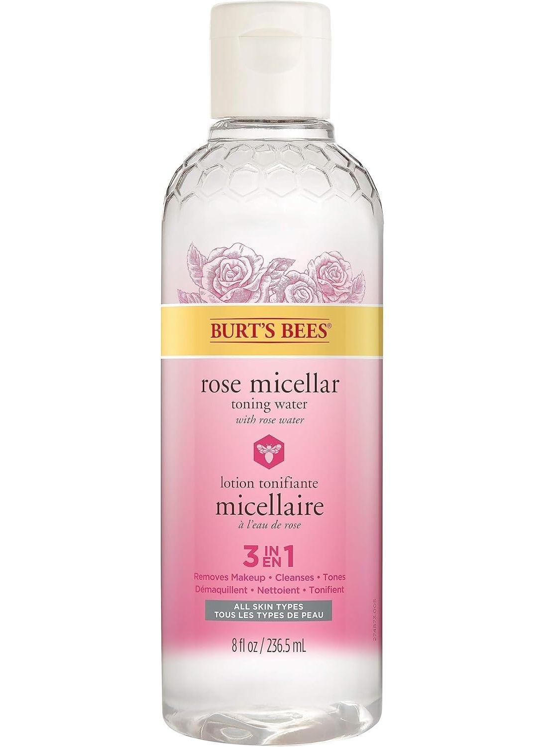 Burts Bees Micellar Facial Cleansing Water with Rose Water 8 Oz Package May Vary