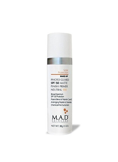 MAD Skincare Solor Protection Photo Guard SPF 50 Matte Finish Primer  AntiAging NeutralMedium