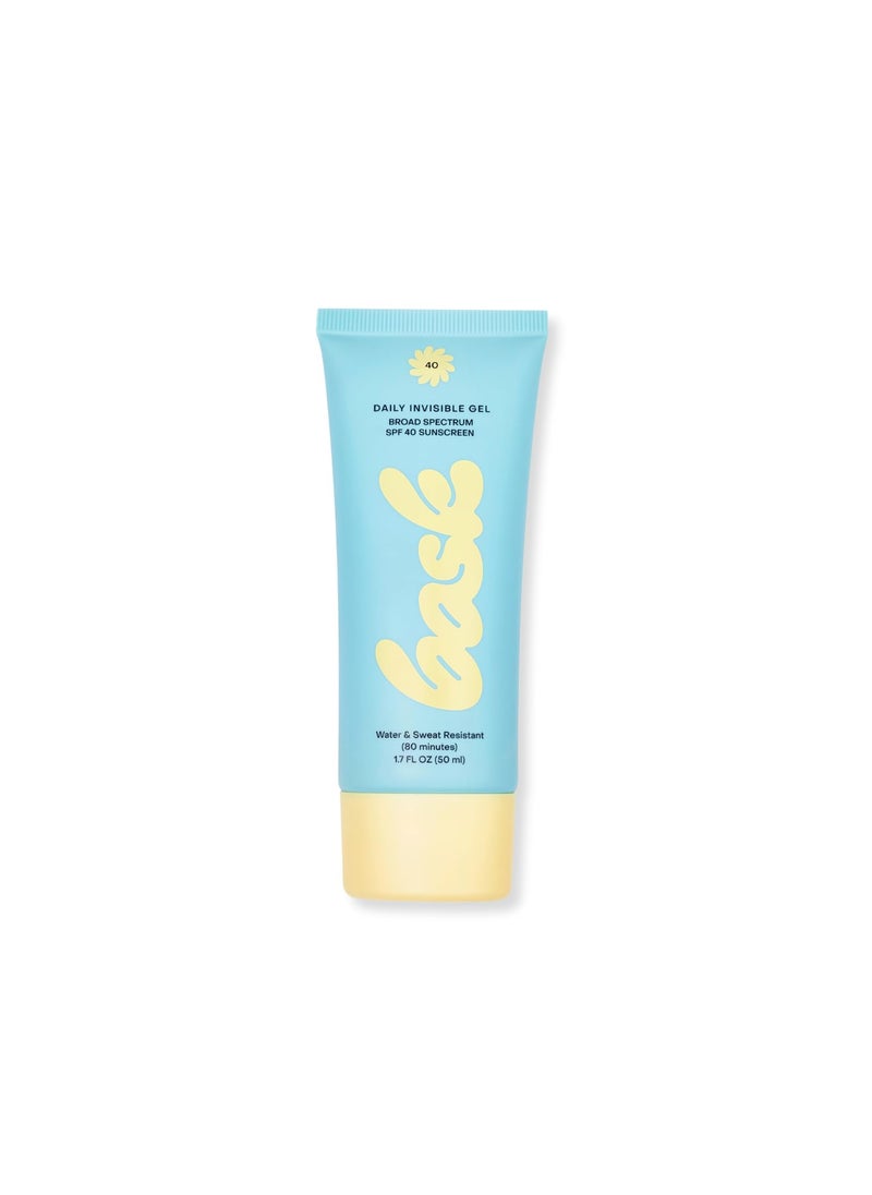 Bask Suncare SPF 40 Daily Invisible Gel Face Sunscreen  Broad Spectrum Protection Fragrance Free Makeup Primer Hydrating Lightweight  Fast Absorbing Dermatologist Recommended 17 fl oz