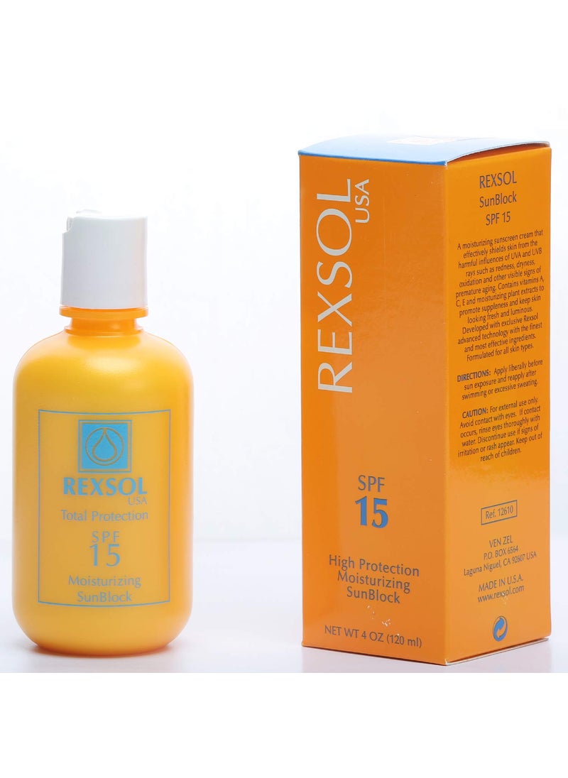 REXSOL High Protection SPF 15 Moisturizing Sunblock