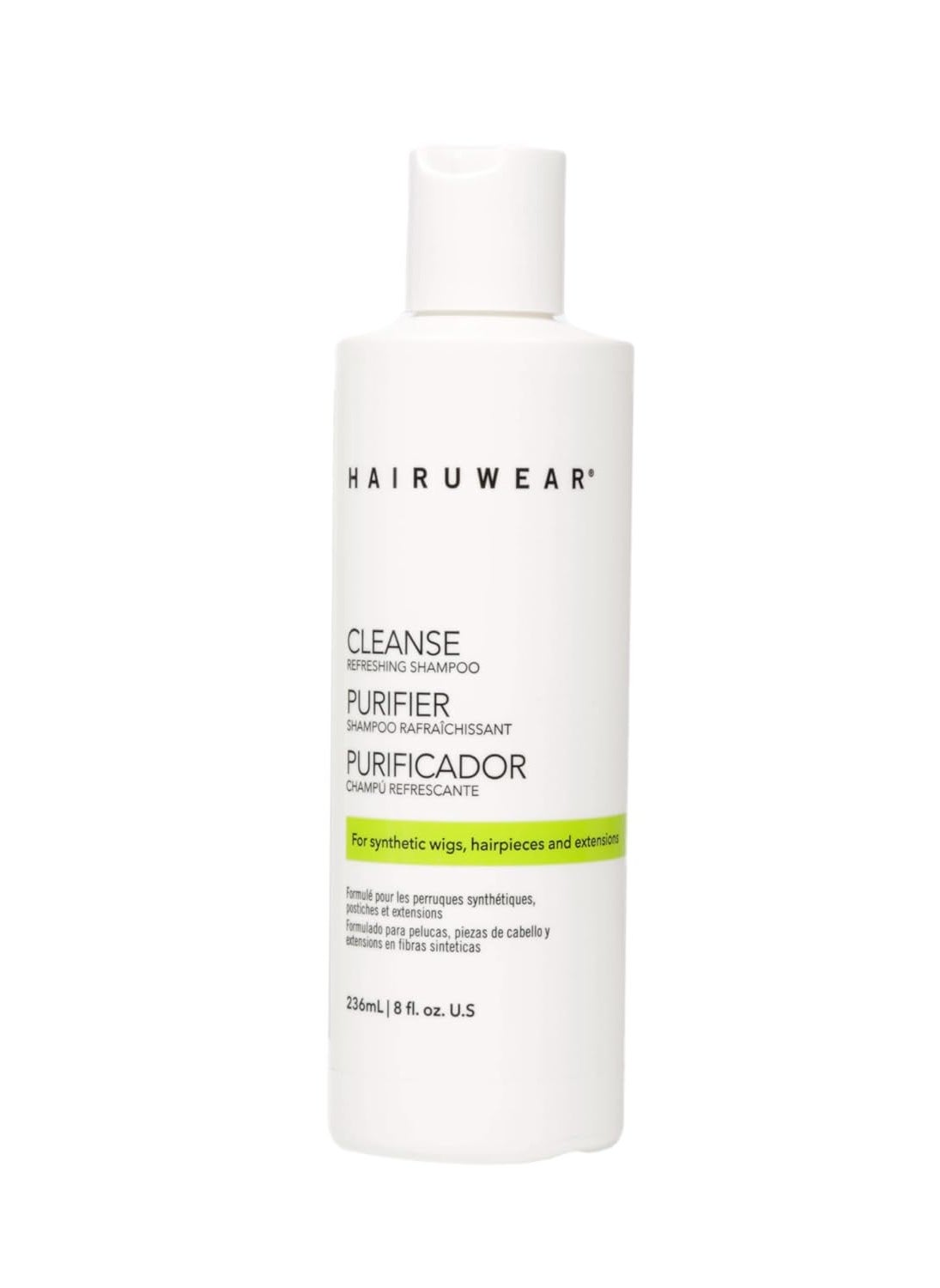 HairUWear CLEANSE Freshening Shampoo Wash For Synthetic Wigs Hairpieces and Extensions 8 floz