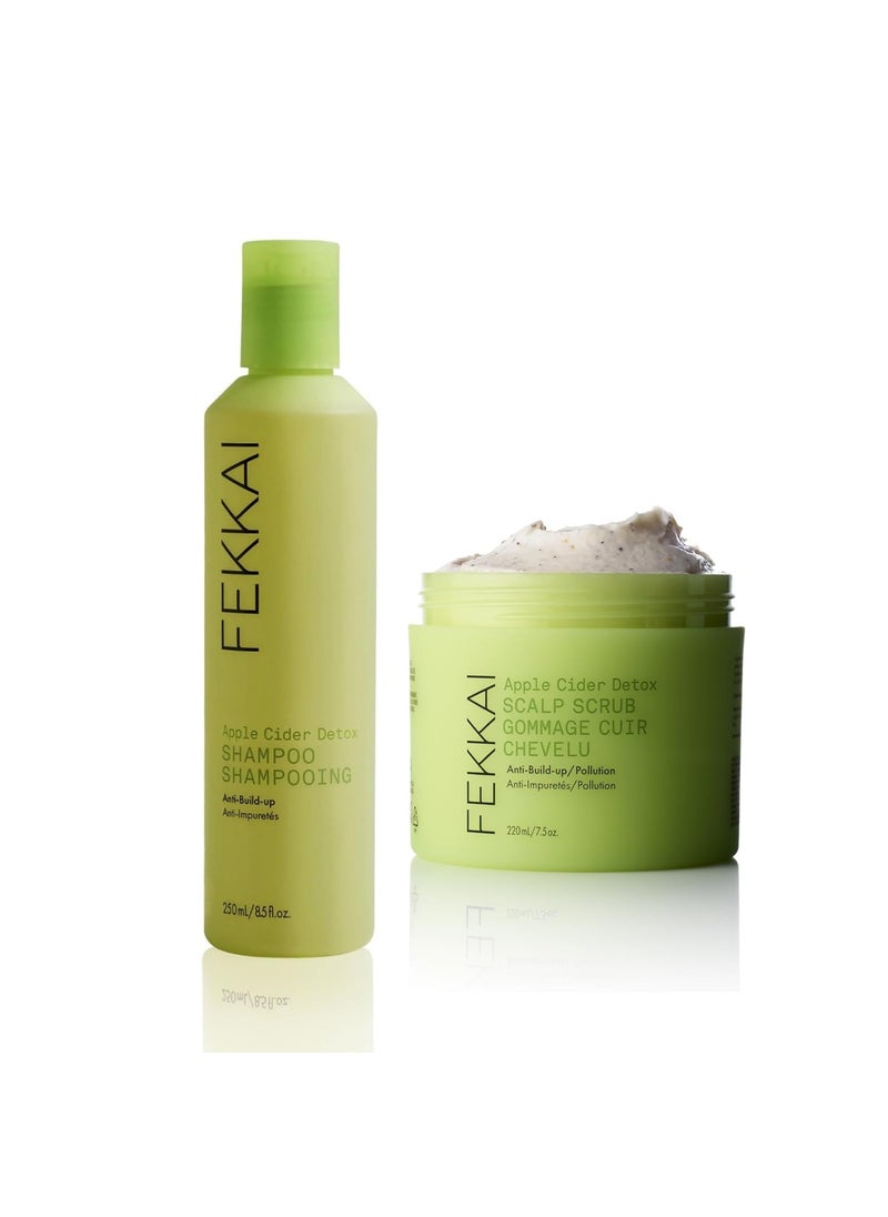 Fekkai Apple Cider Detox Shampoo 85 oz  Apple Cider Detox Scrub 75 oz  Free of Sulfates Parabens Phthalates  Vegan CrueltyFree