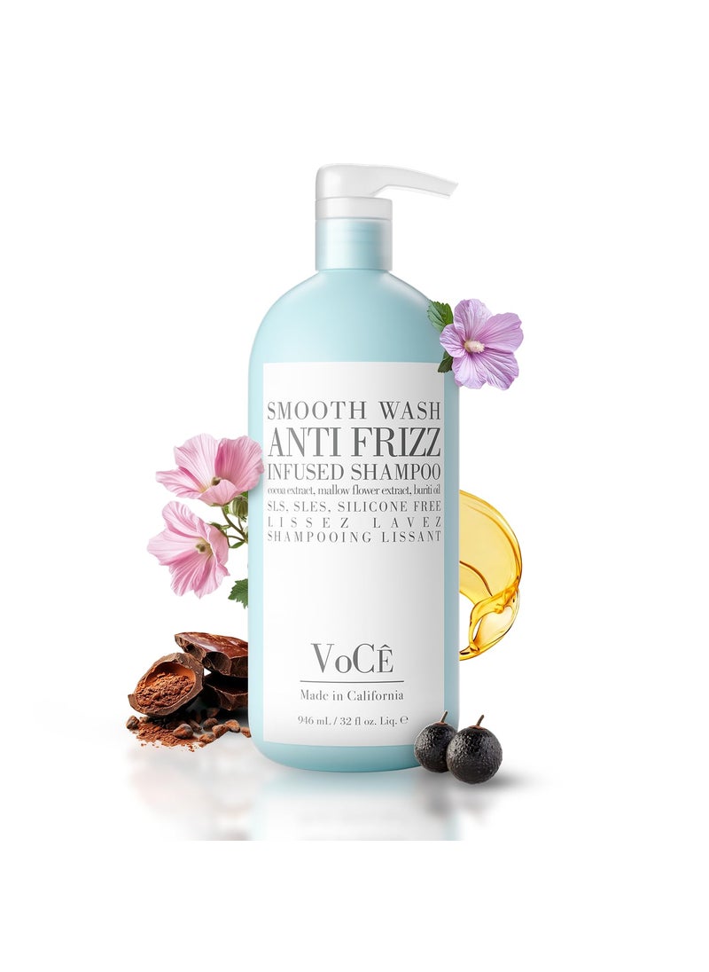 VoC Haircare  Natural Smooth Shampoo  Wash  AntiFrizz Curl Defining Shine Enhancing NonToxic CrueltyFree Vegan Haircare with Aloe Seed Oil Buriti Oil Mallow Flower 32 oz  946 ml