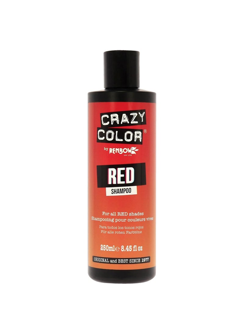 Crazy Color Vibrant Color Shampoo  Red for Unisex  845 oz Shampoo