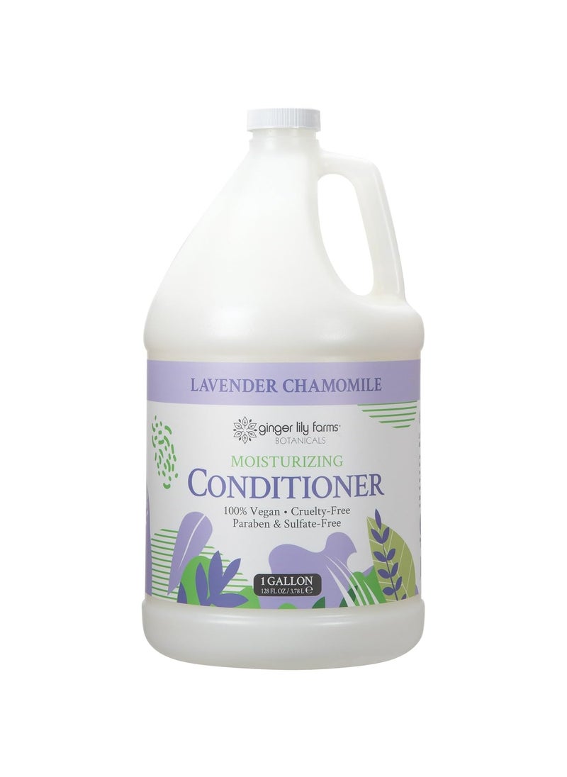 Ginger Lily Farms Botanicals Moisturizing Conditioner for Dry Hair 100 Vegan  CrueltyFree Lavender Chamomile Scent 1 Gallon Refill 128 fl oz