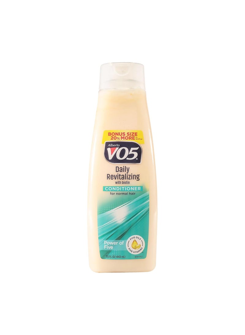 Alberto VO5 Daily Revitalizing Conditioner  Moisturizing Conditioner with Biotin  With 5 Oils and 5 Vitamins for Healthy Hair  15 oz
