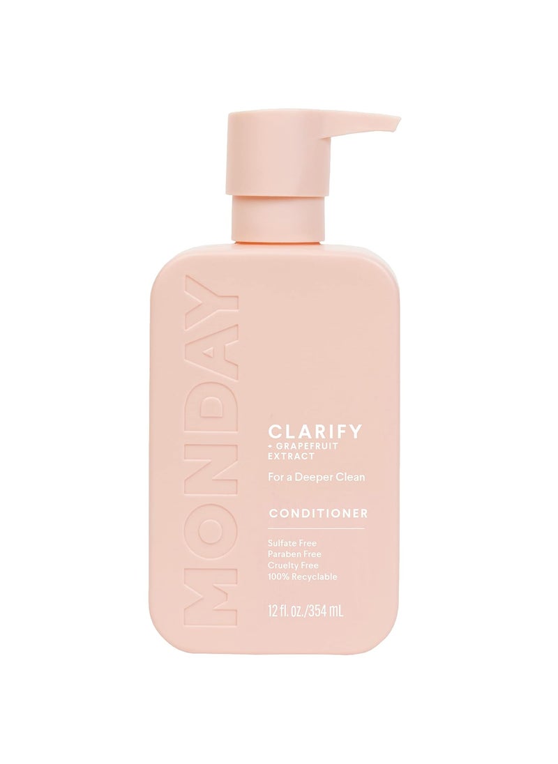 MONDAY HAIRCARE Clarify Conditioner 12 oz 354 ML for Oily Hair Made with Grapefruit Extract Coconut Oil Shea Butter Vitamin E and Provitamin B5