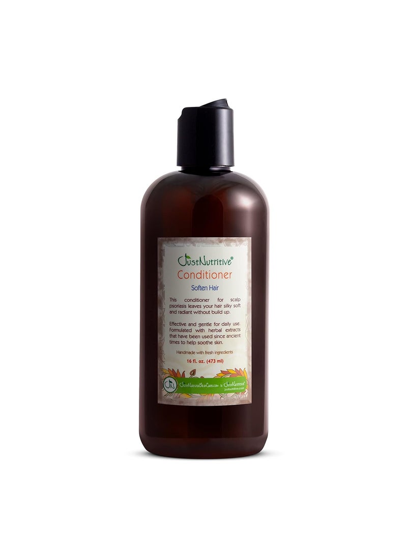 Just Nutritive Psoriasis Soften Hair Conditioner  Conditioner for Psoriasis Eczema and Scalp Issues  Treatment for Men and Woman  Natural Conditioner for Scalp Psoriasis 16 Fl Oz