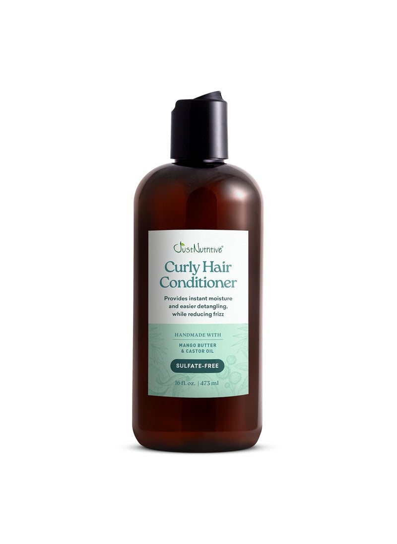 Just Nutritive Conditioner for Curly Hair  Moisturizing Frizz Control Detangling Curl Enhancing AntiShrinkage Hydrating Conditioner for Curly Wavy Textured Hair with Coconut Oil  16 Fl Oz
