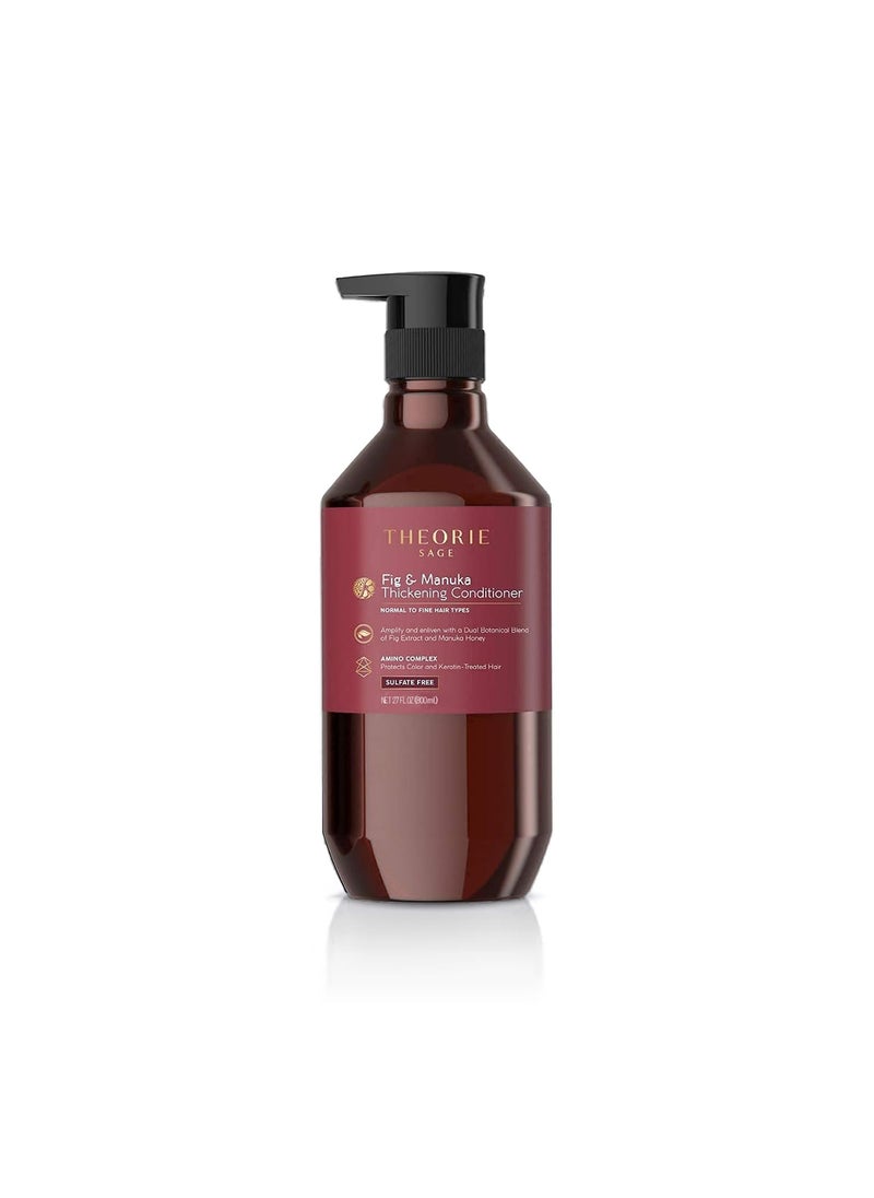 Theorie Fig and Manuka Thickening Conditioner  AntiThinning Formula  No Sulfate  For Normal to Fine Hair Types  Protects Color  Keratin Treated Hair  Pump Bottle 800mL