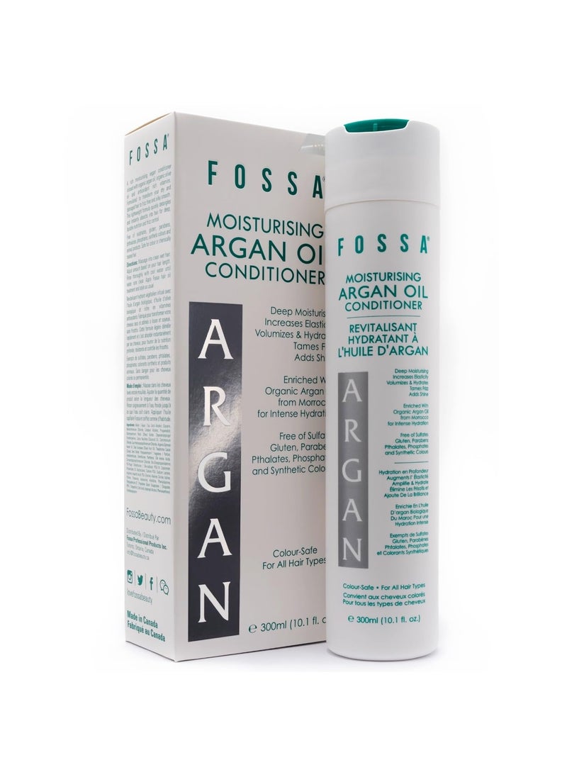Fossa Moisturising Argan Oil Conditioner  Hair Conditioner to Volumize Moisturise Detangle and Reduce Frizz for Silky Smooth Shine  All Hair Types Colour Safe  300ml 101 fl oz