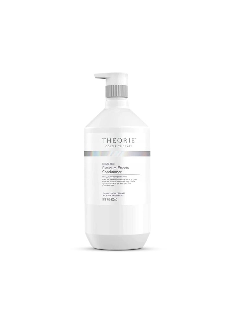 Theorie Platinum Effects Conditioner Concentrated Color Maintenance and Correction for Blonde Silver  Color Treat Hair Potent Pigments Eliminate Brassiness  Yellowing 800 mL