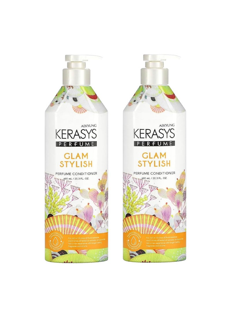 Kerasys Perfume Glam Stylish 203 fl oz  600 ml Conditioner 2Pack
