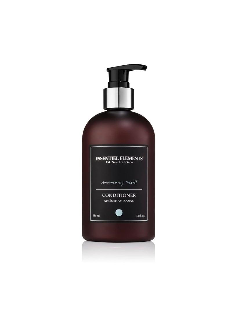 Rosemary Mint Conditioner Gently Cleansing Daily Use  Pure Essential Oils All Hair Types Fresh Clean Fragrance Nourishing Zero Parabens Sulfates and Phthalates 12oz