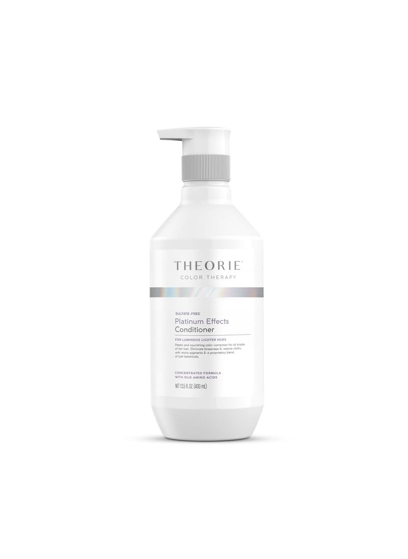 THEORIE Platinum Effects Conditioner Concentrated Color Maintenance and Correction for Blonde Silver  Color Treat Hair Potent Pigments Eliminate Brassiness  Yellowing 400 mL