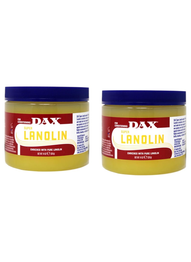 Dax Conditioner 100 Pure Lanolin 14 Ounce Jar 118ml 2 Pack