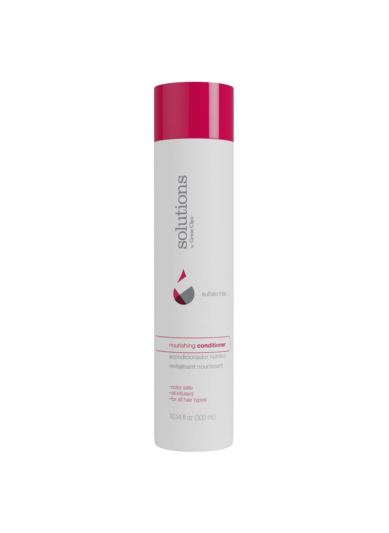 GREAT CLIPS Solutions Nourishing Conditioner 10 fl oz  Argan Oil  Sulfate and Paraben Free  Hydrates and Repairs Hair  Safe for ColoredTreated Hair