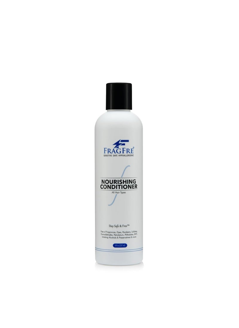 Fragrance Free Conditioner 8 oz  Parabens Free Hypoallergenic  Hair Conditioner for Sensitive Skin  Deep Conditioning for Normal Treated and Fragile Hairs  Vegan Gluten Free 1 Pack