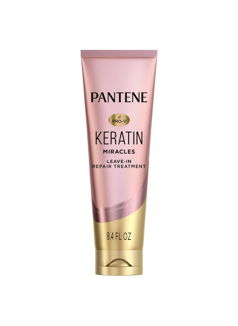 Pantene Keratin LeaveIn Conditioner with Argan Oil Protein Treatment for Dry Damaged  ColorTreated Hair Repairs Split Ends  Protects from Damage FormaldehydeFree 84 Fl Oz