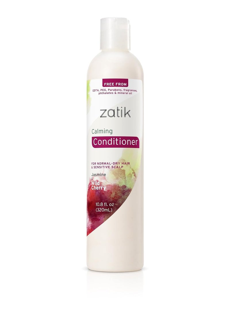 Zatik Naturals  Calming Conditioner with Jasmine and Wild Cherry for Dandruff  Vegan Biodegradable pH Balanced FREE FROM EDTA PEG Parabens fragrances phthalates  mineral oil 108 oz